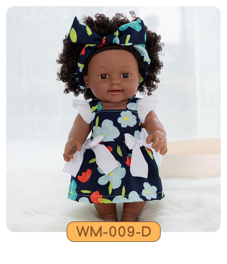30cm Realistic African Afro Black Silicone Reborn Doll 30cm