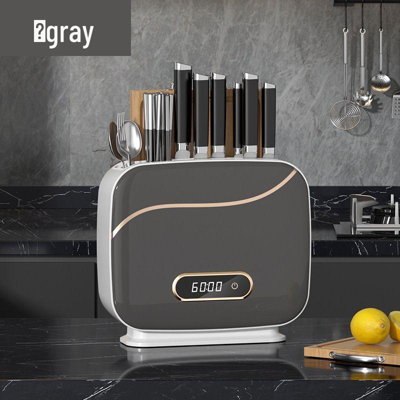 

Multifunctional UV Sterilization Knife and Cutting Board Holder with Drying Chopstick Rack