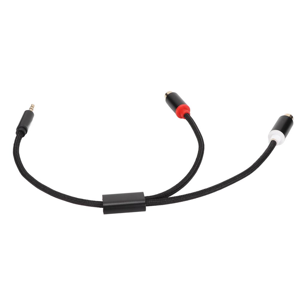 3.5mm Male to 2 RCA Female Cable HiFi Gold Plated Plug 2 Way Transmission Stereo Sound Cable Y