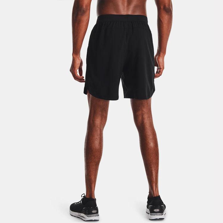 Under Armour Logo Pattern Breathable Sports Shorts Men Bottoms Black 1361493-001