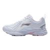 Li-Ning Shock Absorbing Non-Slip Wear-Resistant Low-Top Running Shoes Women Sneakers White Red ARHR192-2