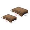 Rectangular Wooden Display Stand Carved Wood Antique Furniture Base for Showcasing Collectibles Crafts Decoration Ornament