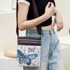 Embroidery Cute Elephant Cloth Bag Large Capacity Animal Shoulder Bag  Girls