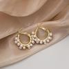 Fashion ins cold wind simple light luxury high-end ear buckle temperament geometric earrings women's small and versatile tide earrings