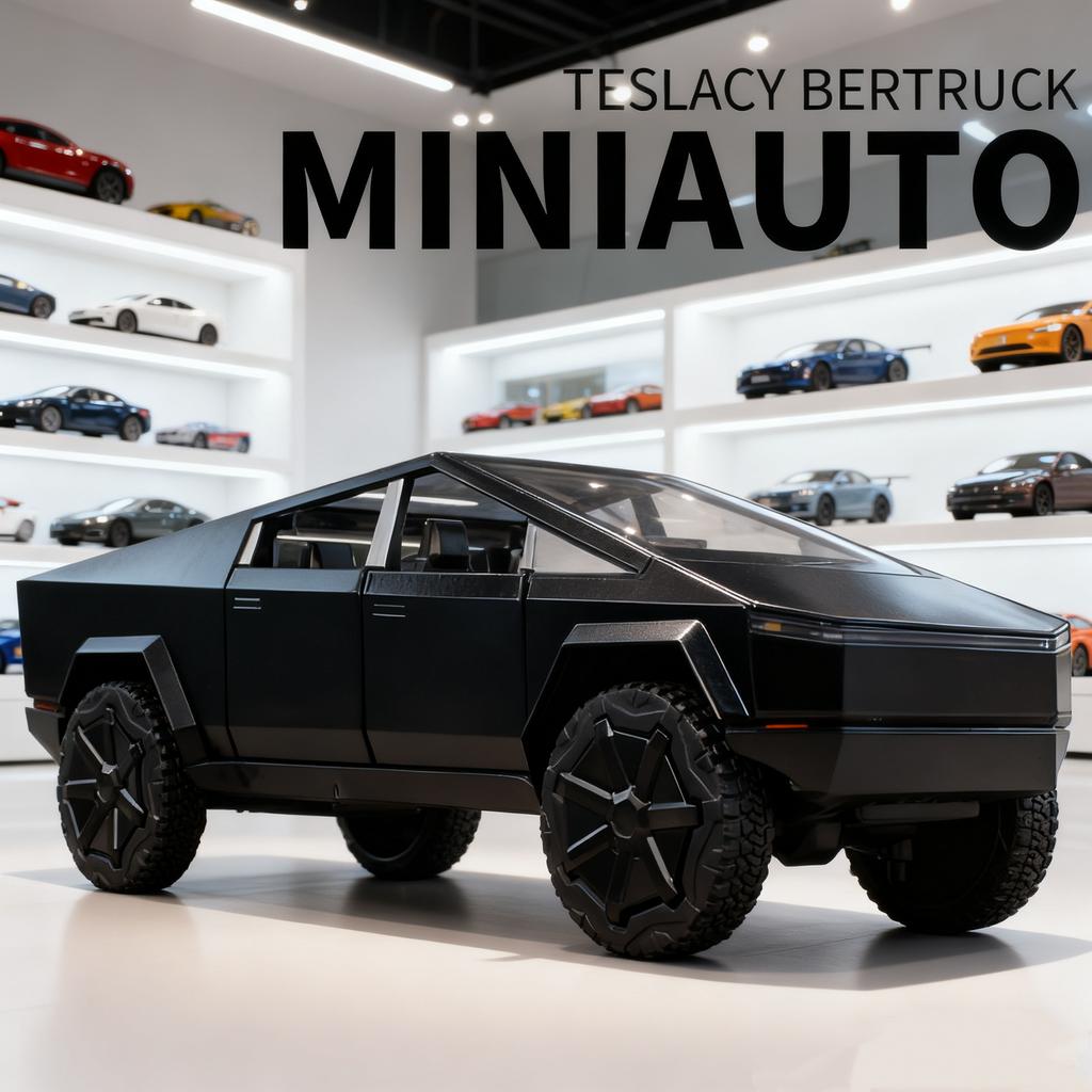 1/32 Tesla Truck Cyber Juguete Camioneta Pick-up Modelo de Camión de Aleación Coche de Metal Fundido a Presión Vehículos Todoterreno Modelo de Coche Sonido Luz Coche Regalos para Niños