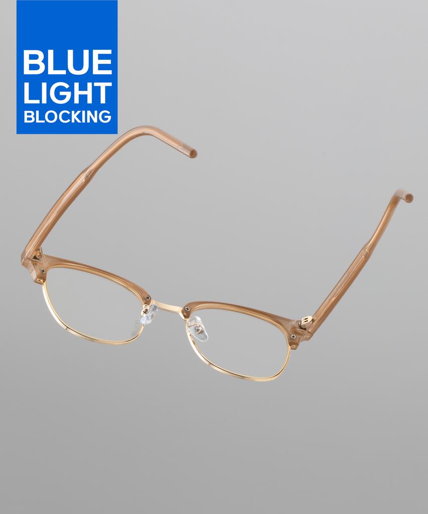 Likkeullou Rc Yleen Silver Blue Light Glasses Cocoa