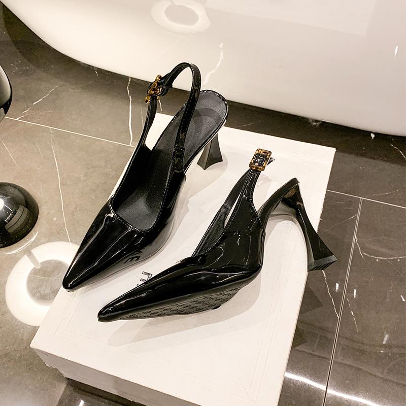 Móda Luxusní Návrhářské Letní Dámské Sandály Módní Špičaté Boty Slingback Dámské Elegantní Vysoký Podpatek Striptérské Sandály