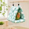 Plush Bird Nest Hammock Triangular Small Pet Hammock Parrot Sleeping Bag  for Small Birds