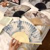 Retro Folding Hand Fan Chinese Style Dancing Fan Vintage Art Craft Elegent Photo Props Portable Woman Fans Wedding Gifts