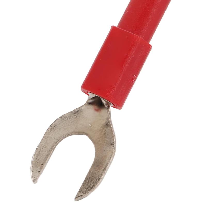 10pcs Y Spade Plug, Red Black Plated U Fork Spade Connector with 4mm Jack Copper Banana Socket for Multimeters Electronic Applications, Support 30V