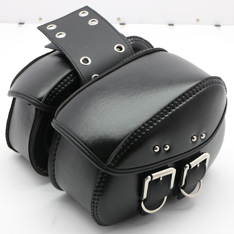 Black Saddlebags Side Storage For Harley Dyna Softail Sportster Touring Street Bob/Kawasaki VN Classic Nomad Drifter 1500
