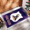 Melbourne Storm Crystal Velvet Rug, Custom Name Text Personalized Non‑Slip Floor Mat for Home Decor Gift