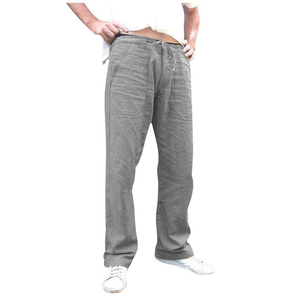 Men Splicing Printed Overalls Casual Pocket Sport Work Casual Trouser Pants