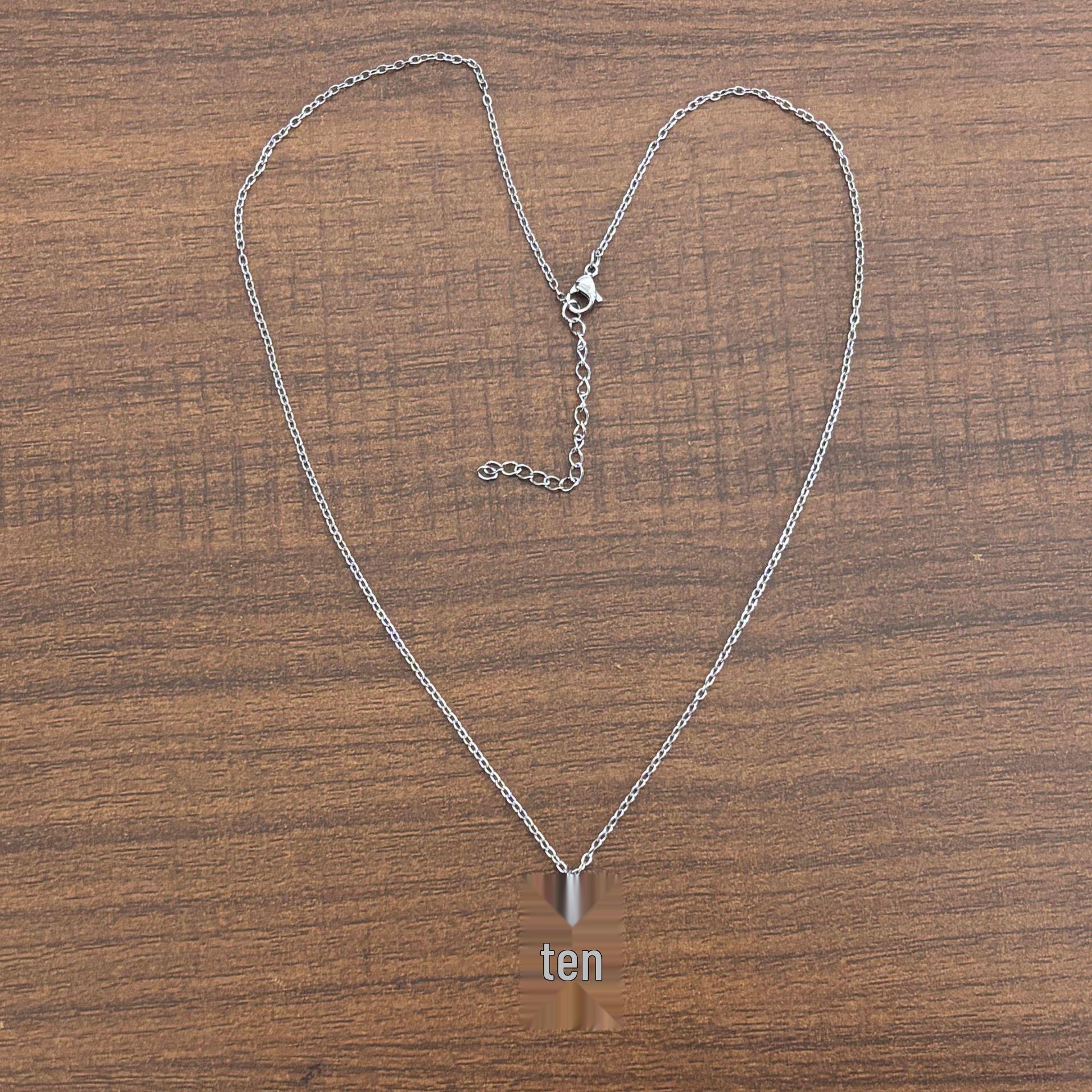 18K Gold Stainless Steel Unisex Simple Cross Pendant Necklace серебряный