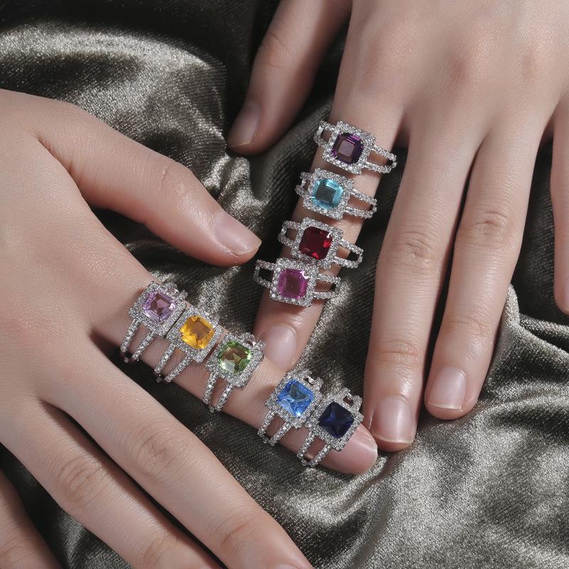 New Candy Zircon Fashion Ring: Elegant European & American Style for Women