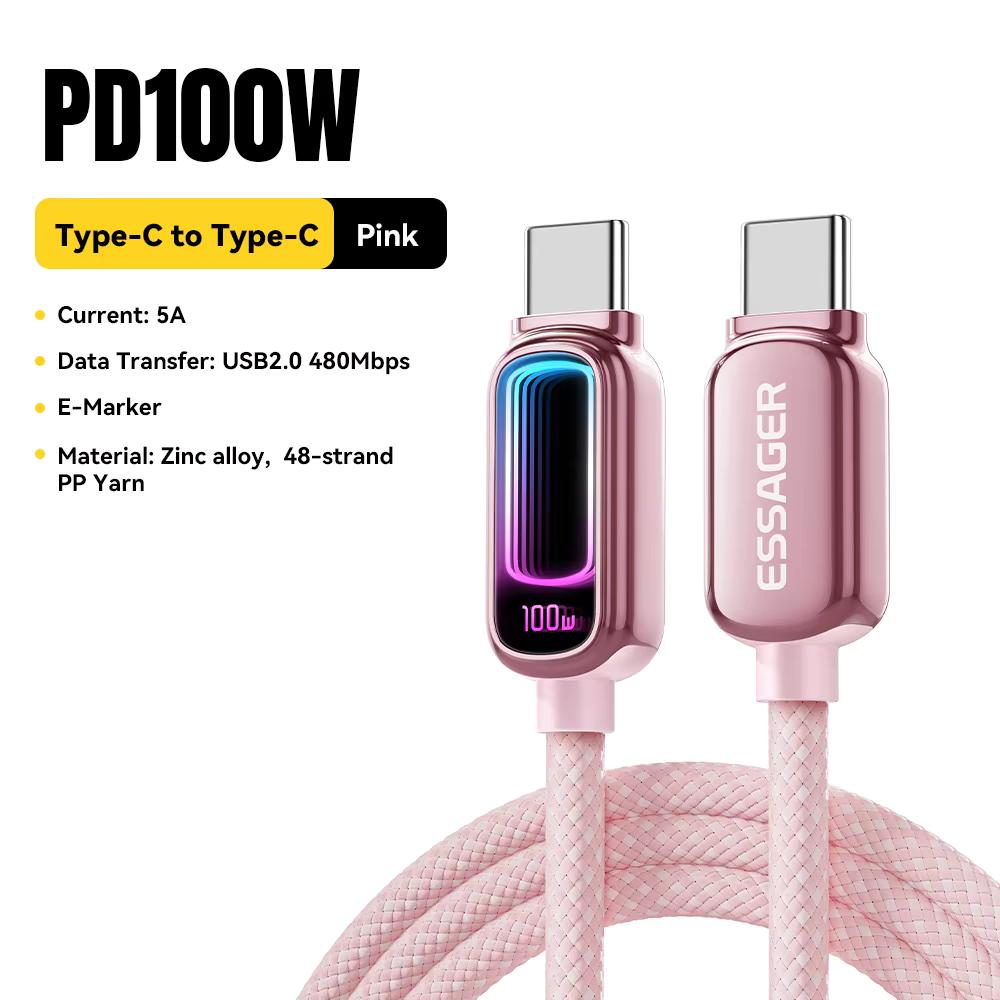 Essager 240W Typ C zu USB C Kabel PD 3.1 Schnellladekabel für iPhone 17 16 15 Macbook Pro Xiaomi USB C Datenkabel