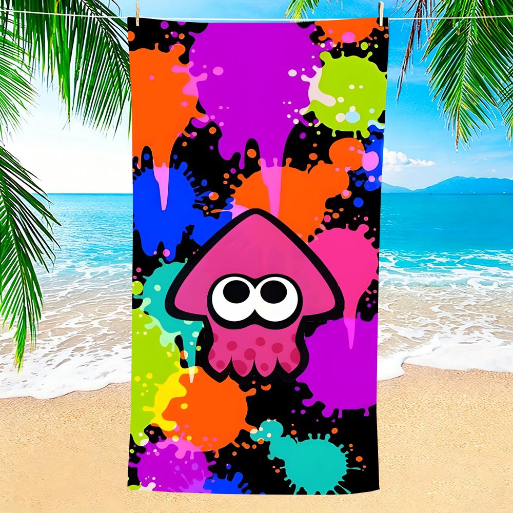 Towel Microfiber Beach Towel, Quick-Dry, Sand-Free, Ultra-Fine Fiber, Super Soft. S-Splatoons