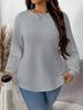 Plus Size Women's Seasonal Fashion Plaid Pullover Sweatshirt