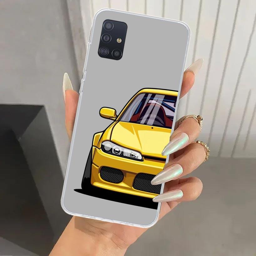 JDM Sports Cars Male Men Phone Case for Samsung Galaxy A52 A32 A22 A12 A02S A50S A30S A10S Note 20 Ultra 10 Plus S10 A31 A20 A71