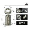 304 Stainless Steel Pipe Fitting Bulkhead Water Tank Connector Adapter Inner and Outer Wire Water Tank Joint