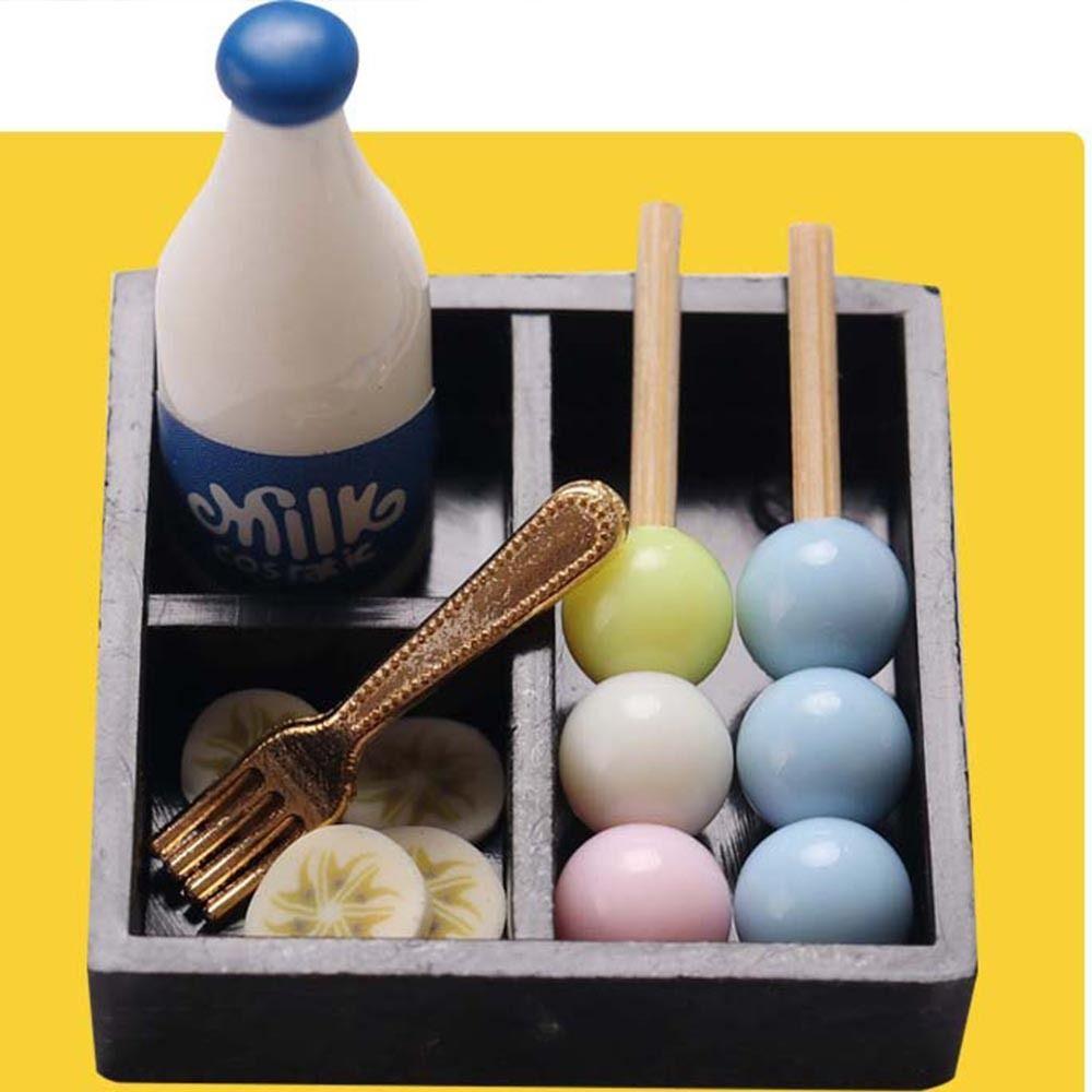 Resin Simulation Food Toy Scene Model Sushi Box Lunch Dollhouse Miniature Snack Drink   Girls