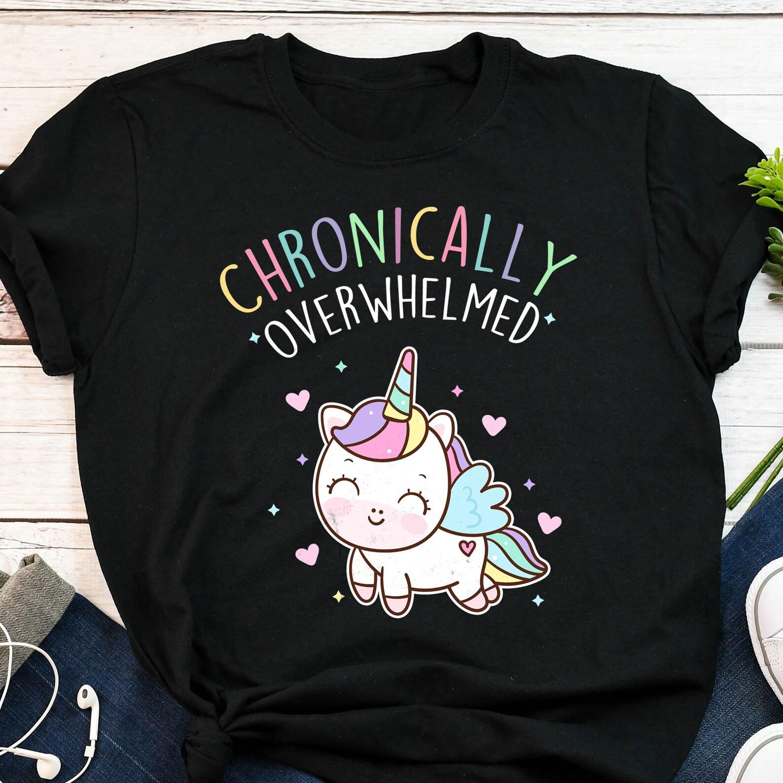 ADHD Shirt, Funny Autism Shirt, Chronic Illness T-Shirt, , , Invisible tal Spoonie Gift Neurodivergent Depression Anxiety Unicorn 150