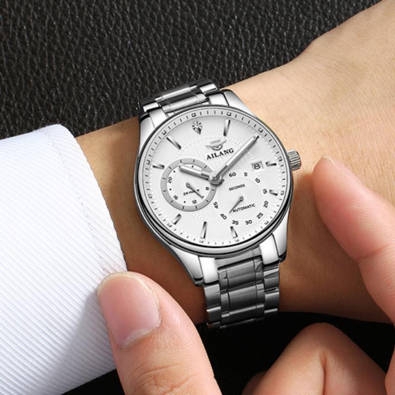AILANG Watch Herre Automatisk Mekanisk Klokke Kalender Vanntett Mote Trendy Casual Herreklokke