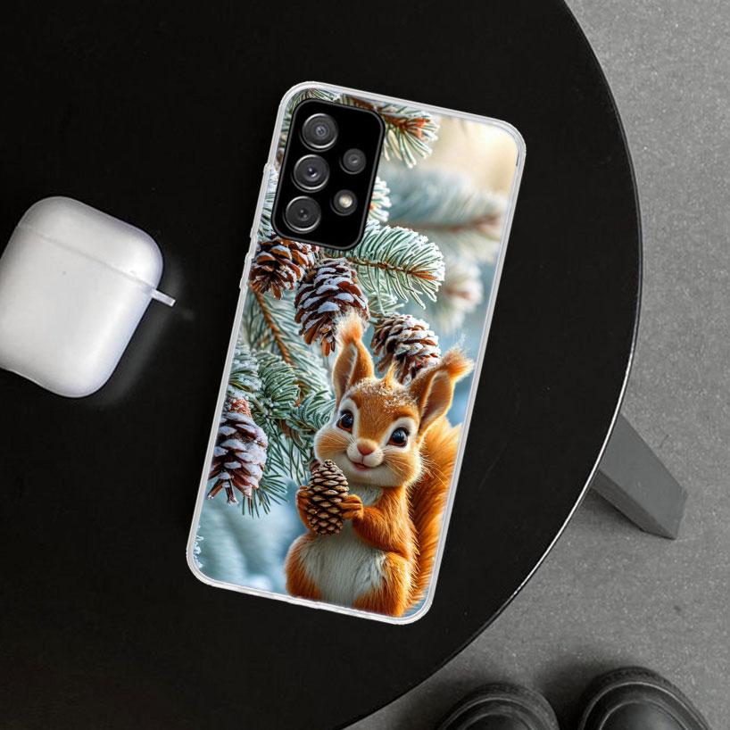 Animal Squirrel Phone Case Cover for Samsung Galaxy A12 A22 A32 A52 A72 A02S A51 A50S A31 A20S A10S Note 20 Ultra 10 Plus Galaxy