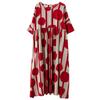 Oversized Vintage Polka Dot Summer Dress Cotton Casual Ladies Dresses for Women New Fashion Female Red Long Dress 2025