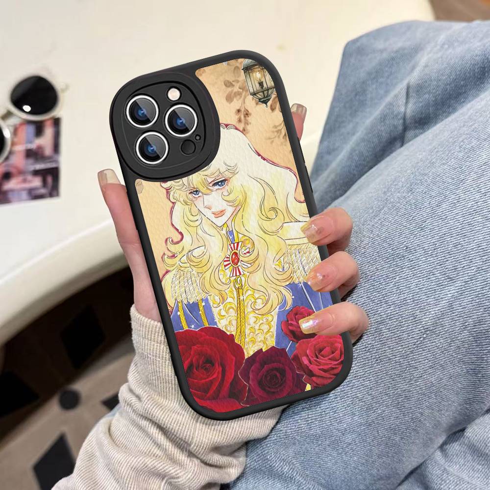 Rose Of V-Versailles Lady Oscar For IPhone 16 15 14 16E 13 12 11 Pro Max Plus Phone Leather Case