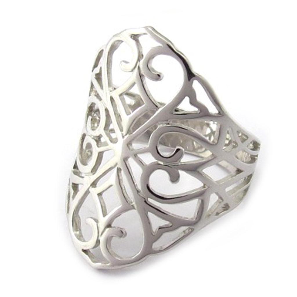 Silver Ring 'Choreography' Silver (rhodium) - 26 Mm
