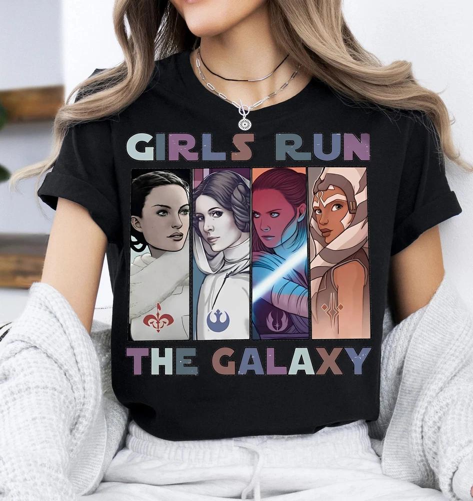 Star Wars Princess Leia Shirt Girls Run The Galaxy TShirt S