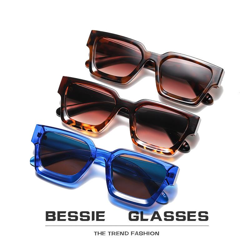 Retro High-End Sunglasses For Women'S Trendy Hip-Hop Uv-Proof Square Sunglasses
