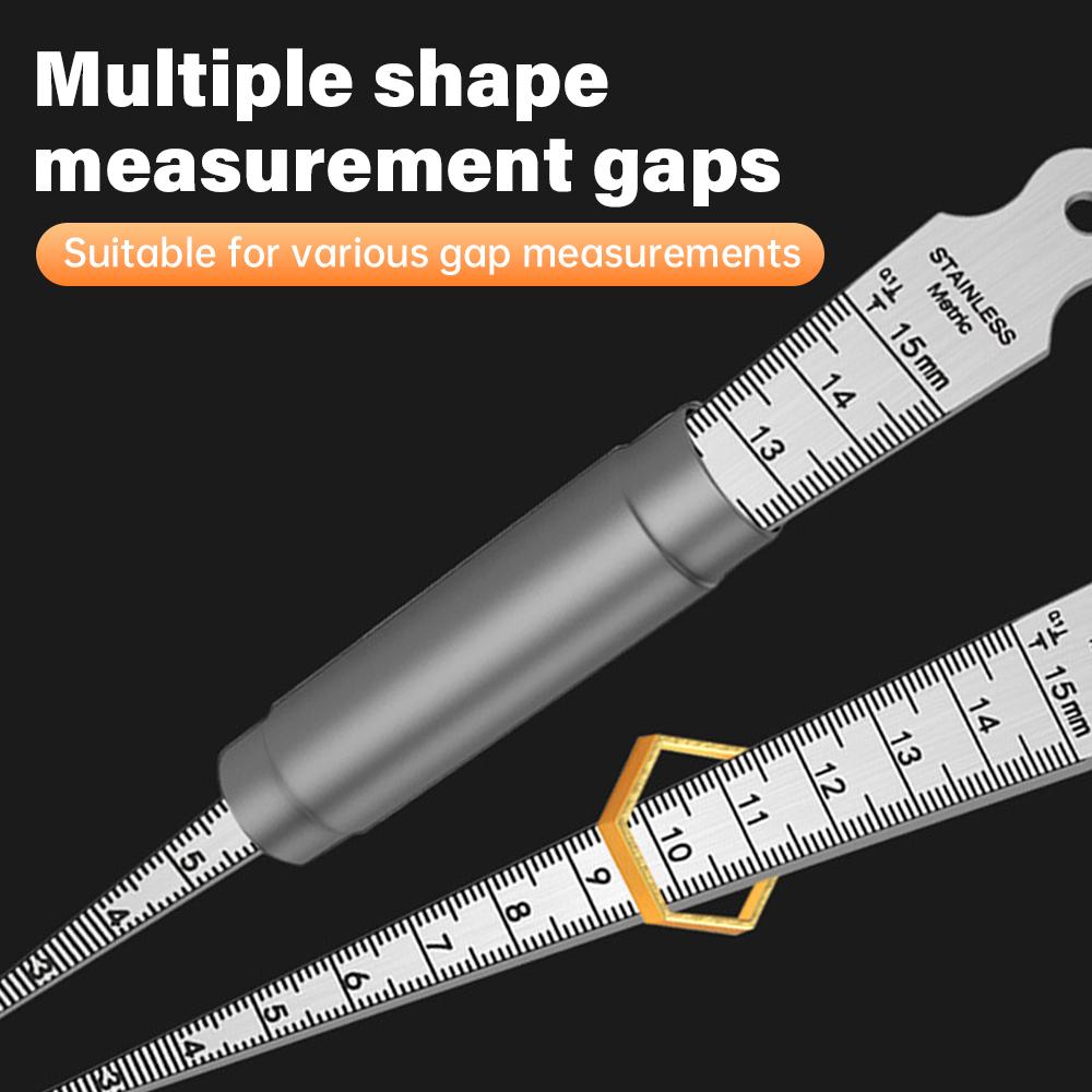 Taper Gauge Feeler 1-15mm Stainless Steel Gap Hole Measuring Tool Thickness Gauge Measuring Probes Aperture Measurement Tool