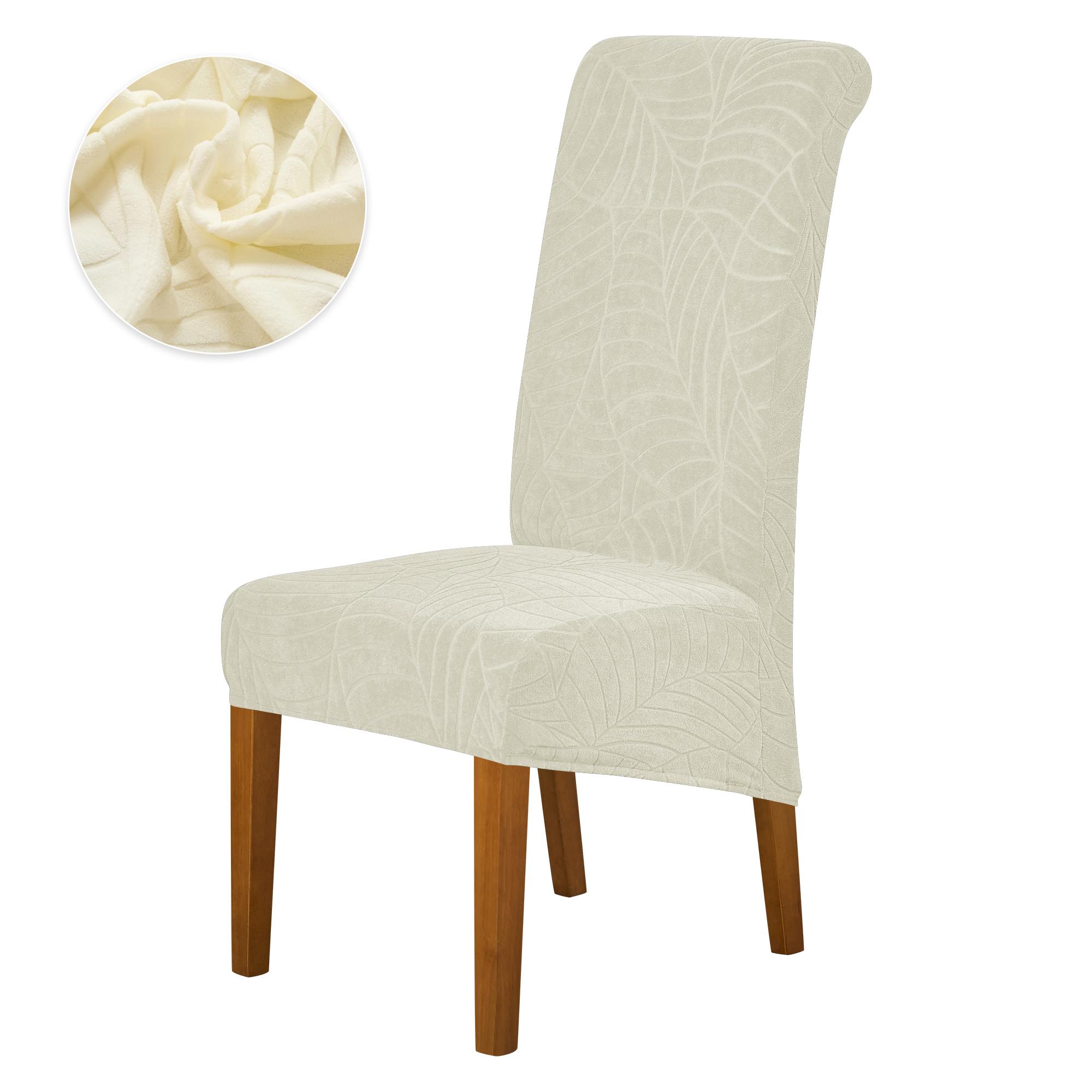 

2/4pcs High Back Dining Chair Cover Jacquard Elastic Chairs Covers Wedding Banquet Seat Slipcovers for Hotel Home Decor 2pcs