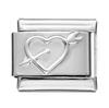 1pcs Fashion 3 Styles Heart Love Charms Italian Links Fit 9mm Bracelet Stainless Steel DIY Making Women Jewelry