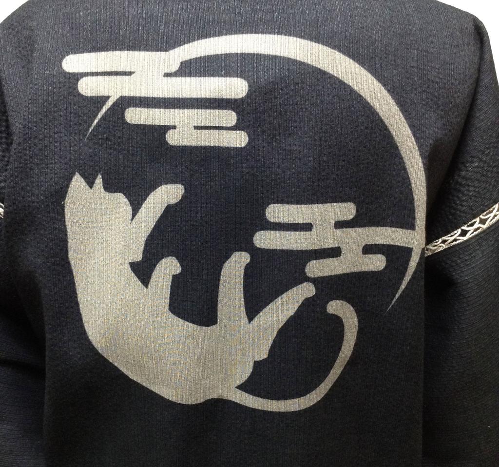 Edoten Men's Shijira-woven Jinbei (Jinbei) for Summer, 100% Cotton, Discharge-dyed Cat Print, Original Design, Crescent Moon Cat, Gray, Size LL