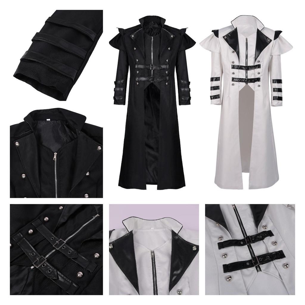 Medieval Renaissance Punk Coat For Stage Performances And Photography