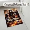 Personalized Crystal Velvet Carpet,Tokio Hotel Custom Printed Name, Plush Area Rug For Home Indoor Decor