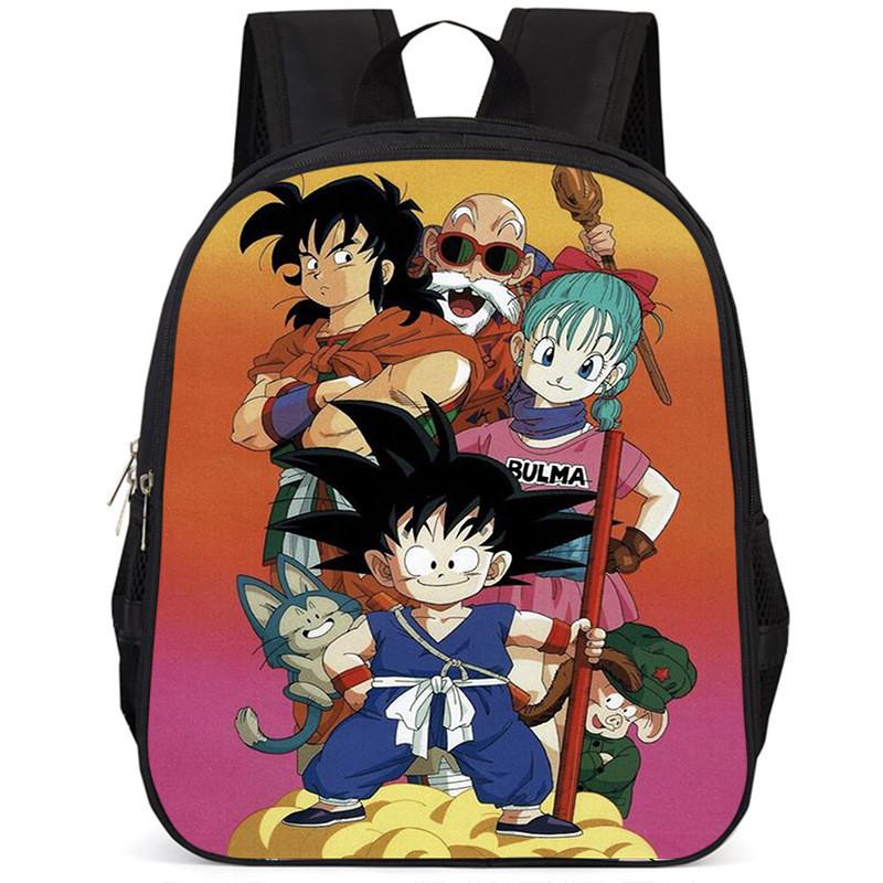 Durable Oxford Cloth Dragon Ball Backpack For Boys And Girls 15-inch Capacity