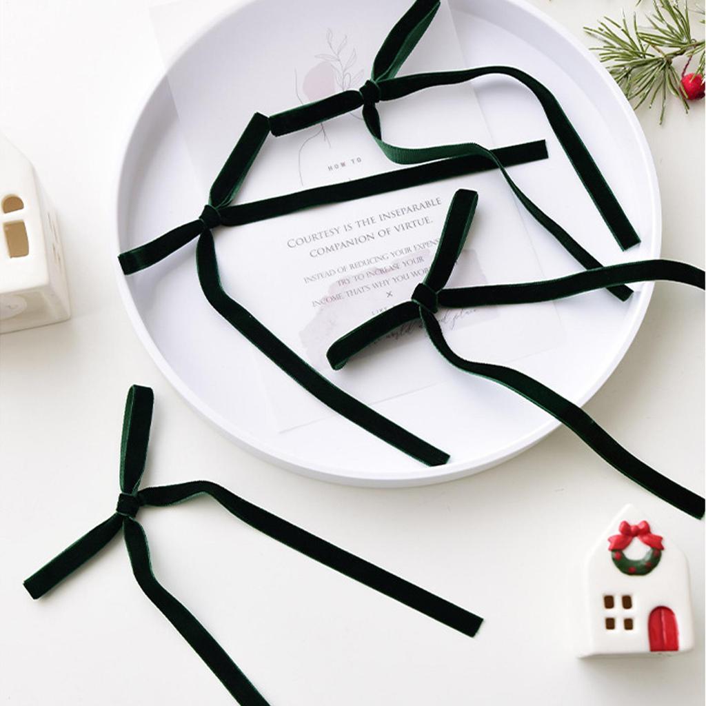 Christmas Velvet Bows Vintage Velvet Rustic Christmas Ornaments 18 Pieces Ribbon Bows Home Party Supplies For Staircase