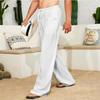 Autumn Men's Loose Trousers Casual Trousers Front Placket Drawstring Pocket Straight Legs Comfortable Soft Trousers