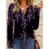 Long Sleeved Zipper T-shirt for Women's Fashion Items, Party Gatherings, Full Body Printed Patterns