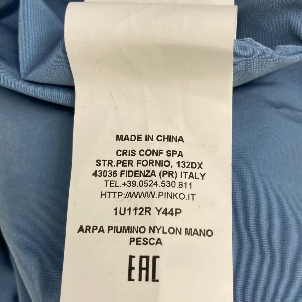PINKO Blue ARPA PIUMINO NYLON MANO padded jacket Jacket 44 blueUsed