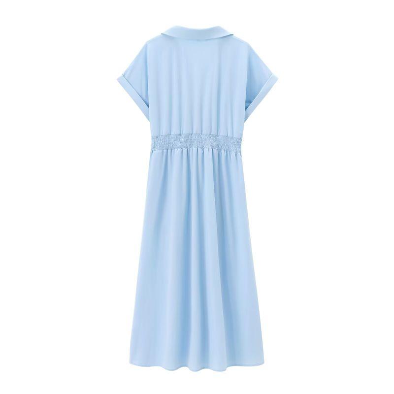 Jnleaog Autumn New Women's Clothing Fashion Style Sense of Design Shirt Style Midi Skirt Dress 3564083