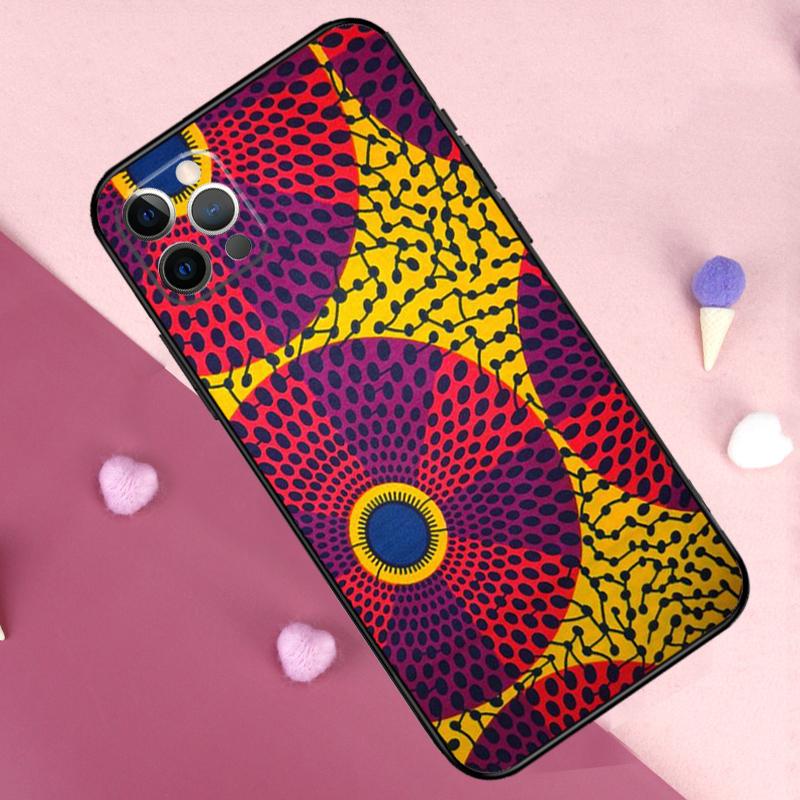 African Fabric Print Phone Case For iPhone 17 Pro Max 17 Air 11 14 15 16 Pro Max Plus 12 13 Mini 16e Back Cover
