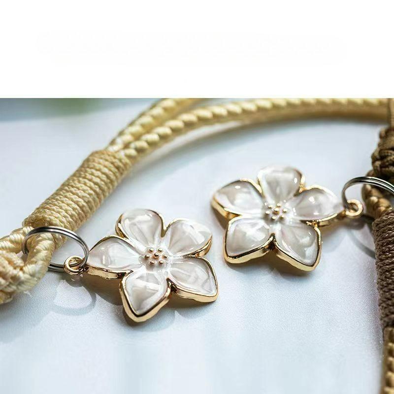 Mobile Phone Chain Lanyard Short Mobile Phone Lanyard Wrist Hand-woven Flower Key Pendant