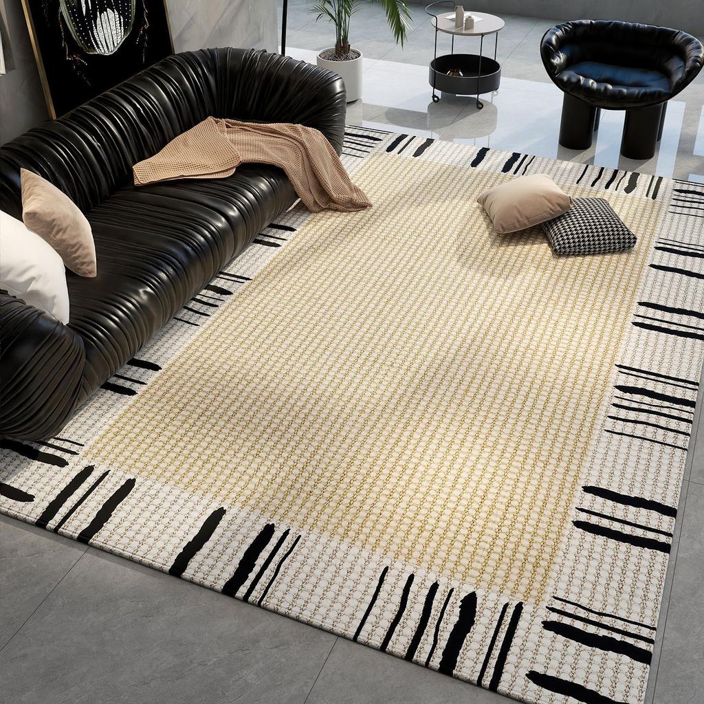 Living Room Carpet French Style Large Area Sofa Coffee Table Carpet Household Dirt Resistant and Anti Slip Carpet