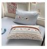 A-Class Mother & Baby 4-Piece Super Soft Puff Cotton Bedding Set: Duvet Cover & Fitted Sheet for Dorms