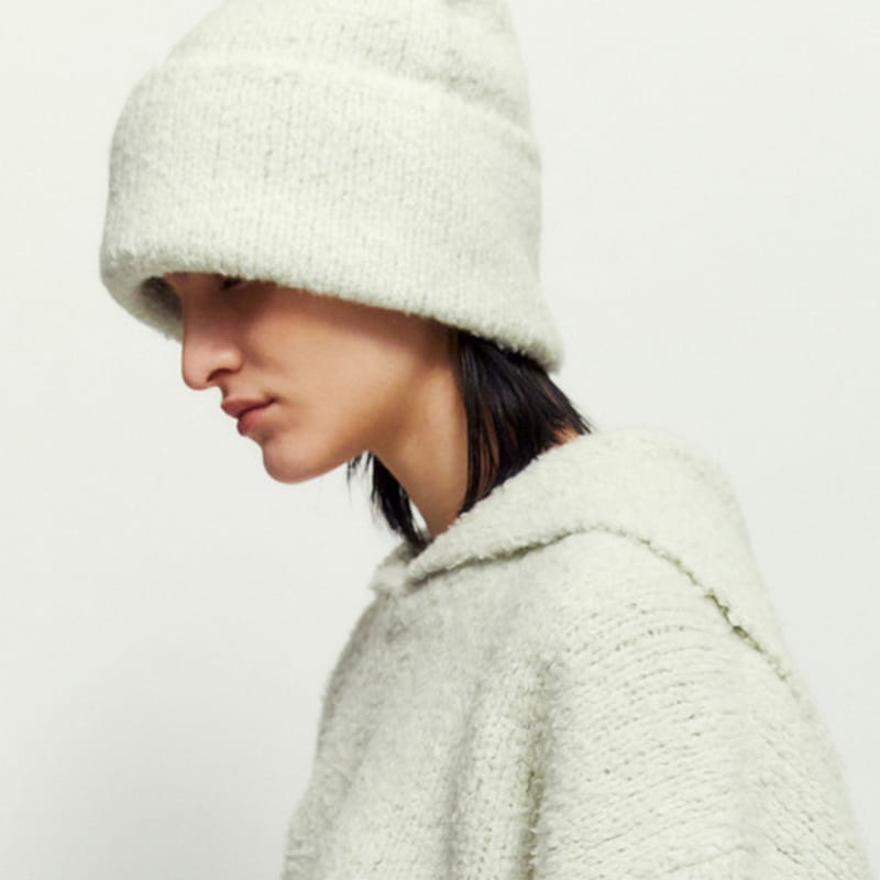 

LIE MEQUE Soft Wool Knit Beanie - Salt Mint OS